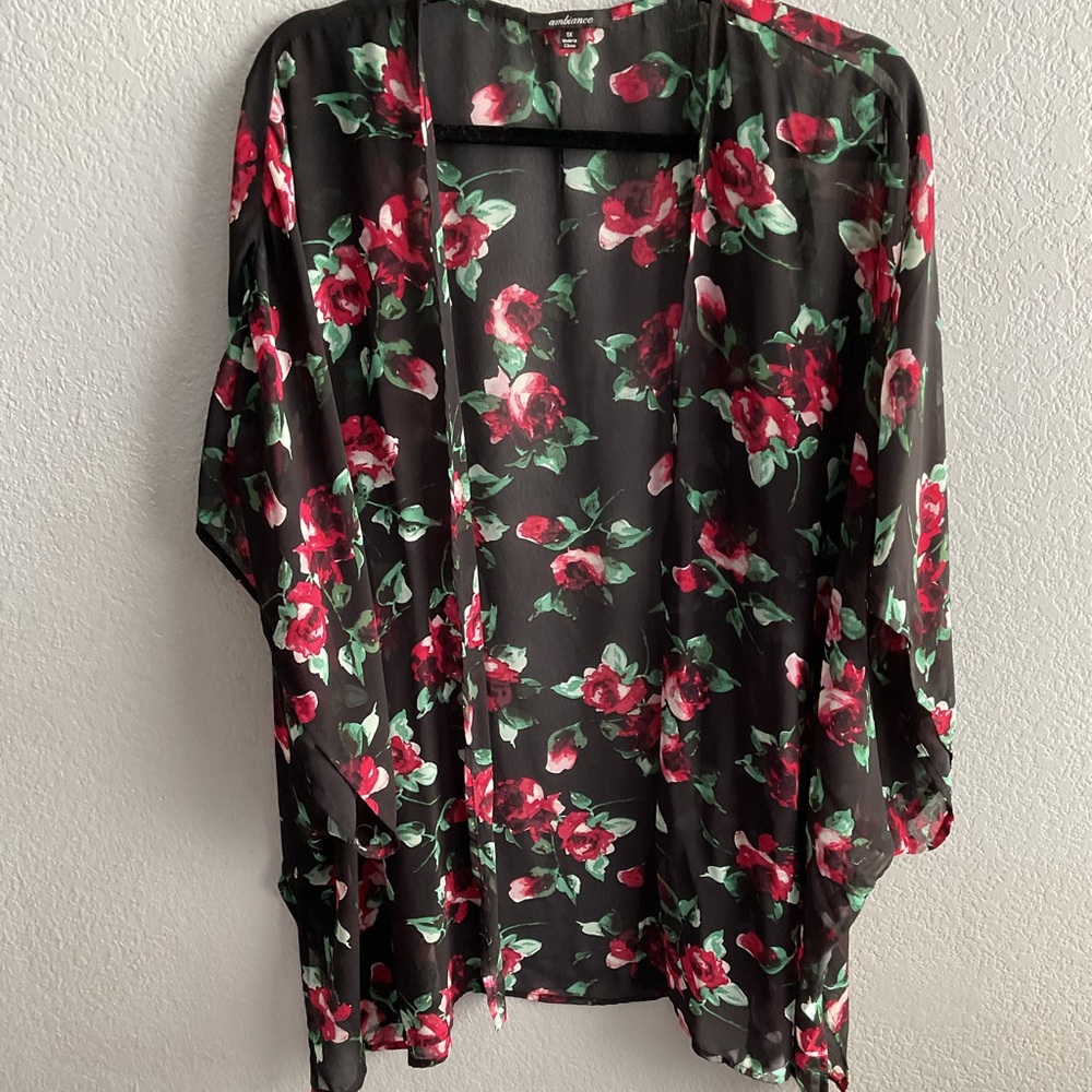 Floral Sheer Kimono Cardigan